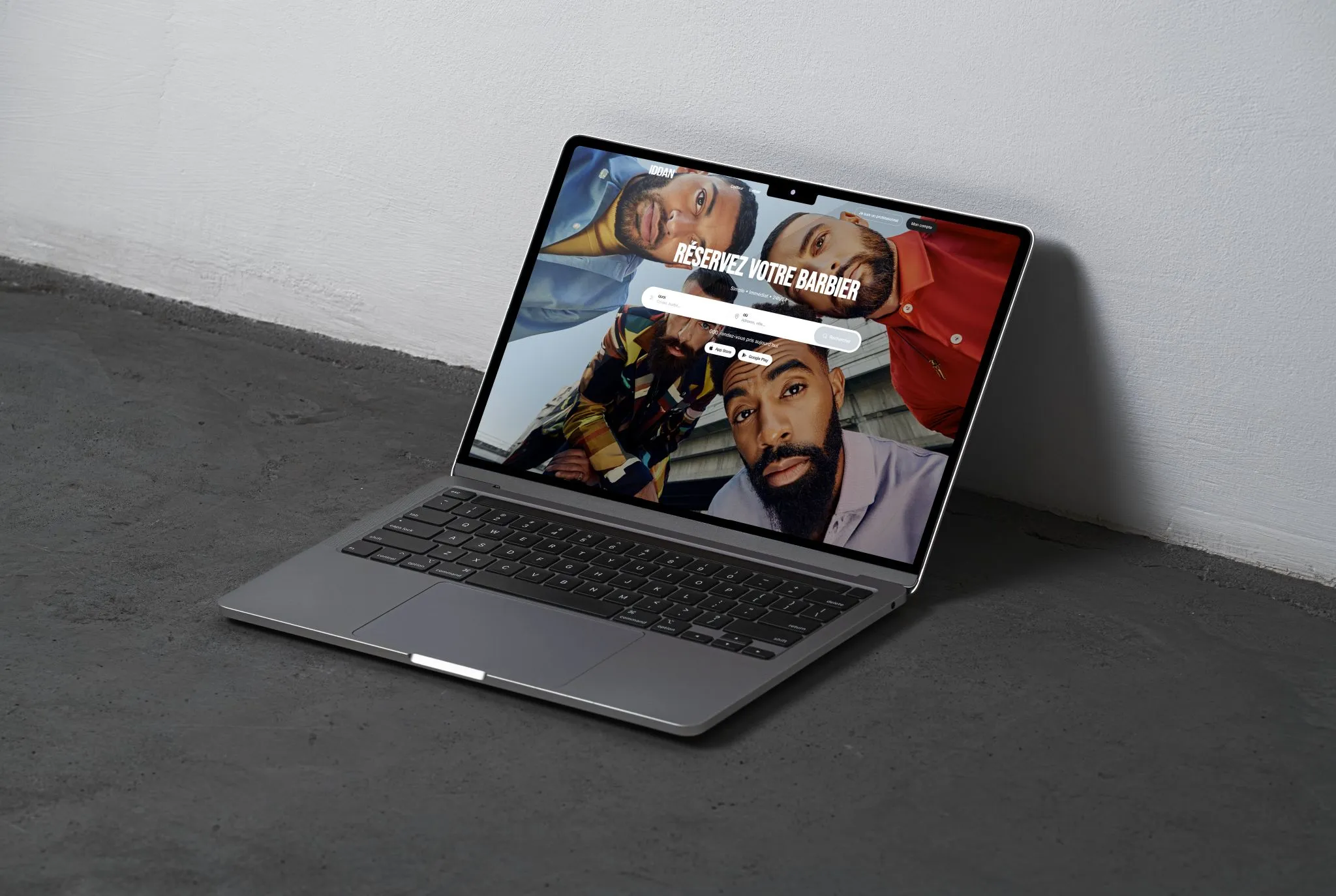 Mockup laptop présentant un projet Beauchoix